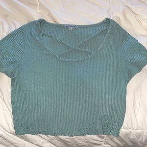 mint green cropped top from Charlotte Russe